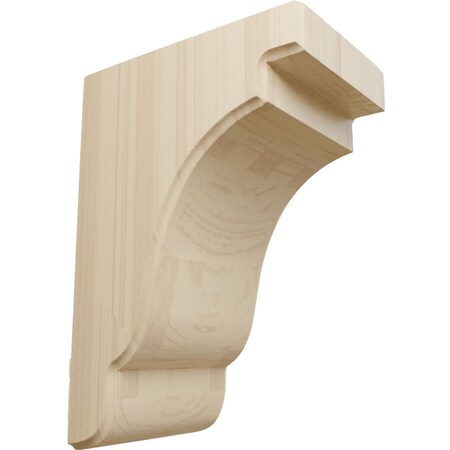 Ekena Millwork 5 1/4"W x 7 1/4"D x 9 1/2"H Bedford Bracket, Rubberwood BKTW05X07X10BERW
